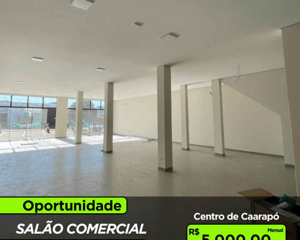 Salão comercial para alugar em Caarapó