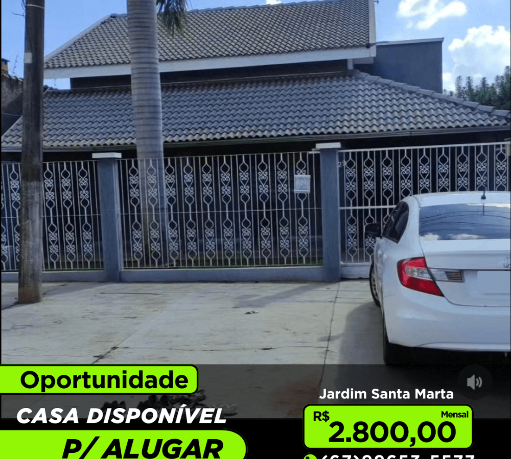 Casa para alugara em Caarapó