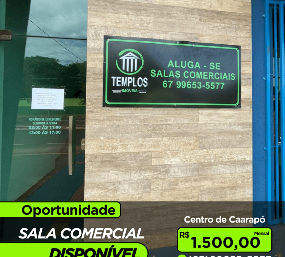 Sala comercial para alugar em Caarapó