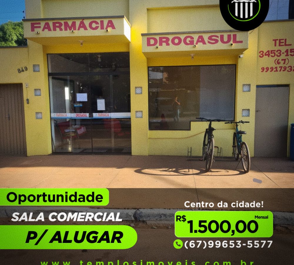 SALA COMERCIAL PARA ALUGAR EM CAARAPÓ MS