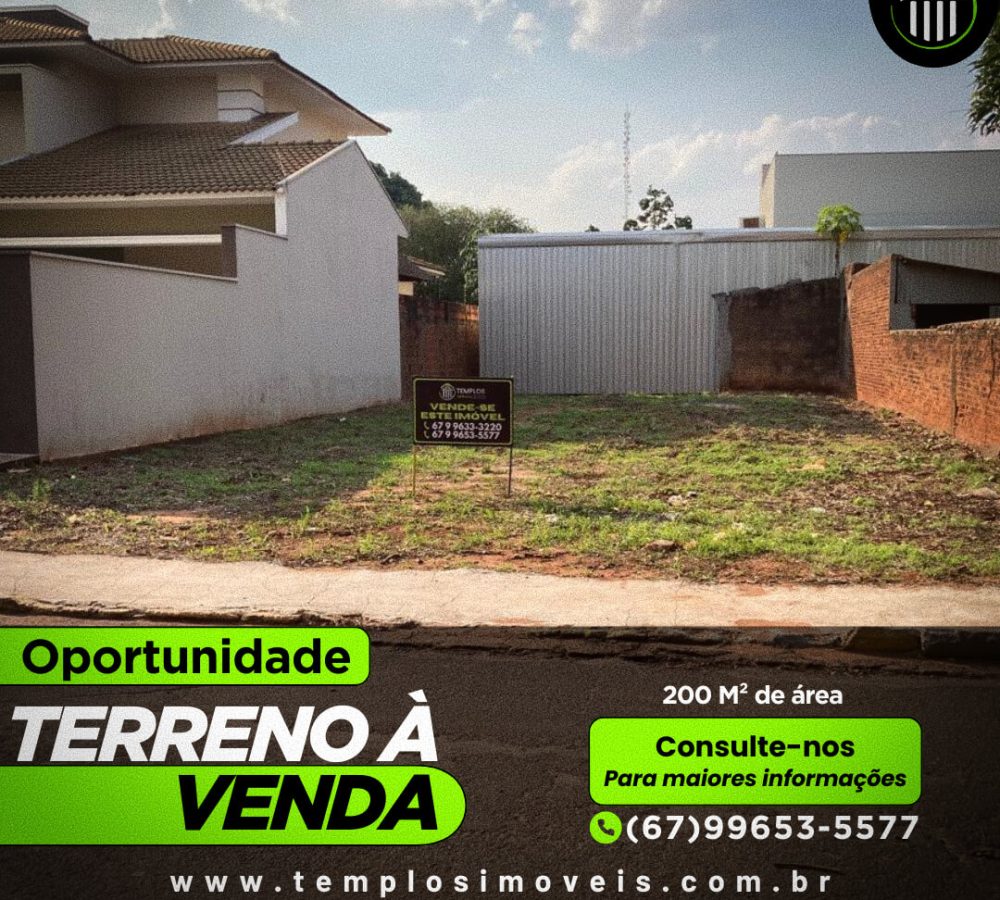 Terreno para venda no centro de caarapó